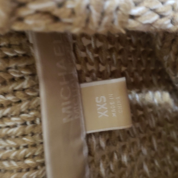Michael Michael Kors tan knit oversized sweater XXS - Picture 6 of 8